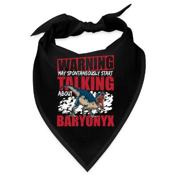 Dino-Liebhaber Prähistorischer Baryonyx - Bandana - Schwarz - Vorne