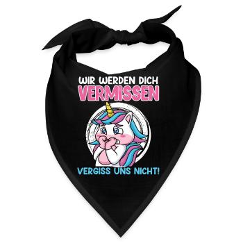 Arbeitskollegen Wir Werden Dich Vermissen - Bandana - Schwarz - Vorne