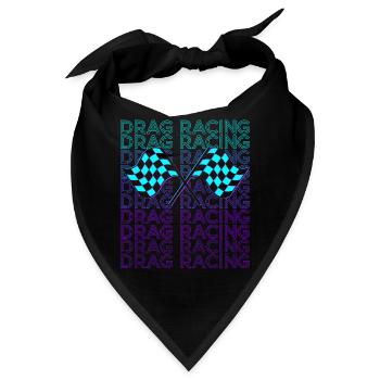 Drag Racing Drag Race Rennfahrer Retro - Bandana - Schwarz - Vorne
