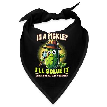 Pickle Lover Funny Pickle Dill Pickle Pickled - Bandana - Schwarz - Vorne