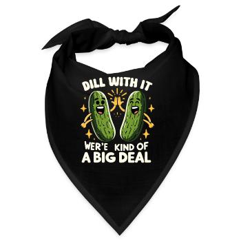 Pickle Lover Funny Pickle Dill Pickle Pickled - Bandana - Schwarz - Vorne