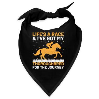 Vollblut Pferderennen Reiten Reiterpferde - Bandana - Schwarz - Vorne