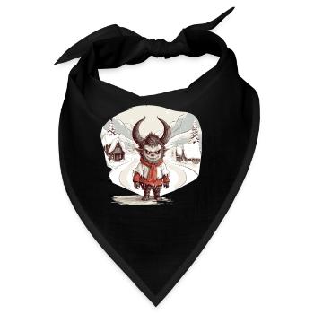 Krampus Böser Weihnachtsmann Kramperl Krampus - Bandana - Schwarz - Vorne