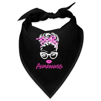 Brustkrebs Bewusstsein - Bandana - Schwarz - Vorne