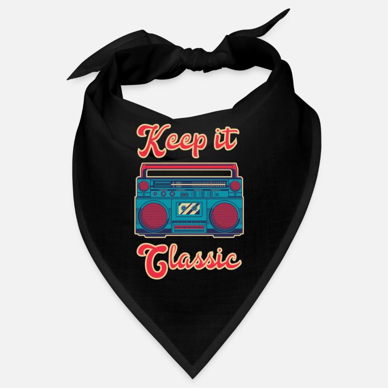 Keep It Classic Retro Ghettoblaster Musik Blaster 80er Jahre Bandana