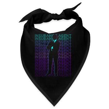 Versicherungsagent Versicherungsmakler Retro - Bandana - Schwarz - Vorne