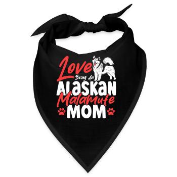 Hundehalter Alaskan Malamute Rasse Alaskan - Bandana - Schwarz - Vorne
