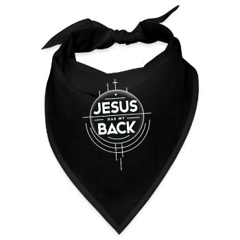 Jesus Has My Back 19 - Bandana - Schwarz - Vorne