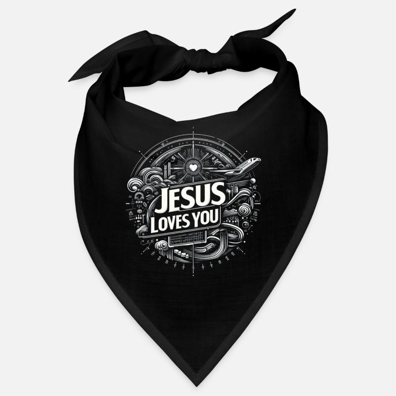 Jésus t’aime – Conception de cercles Bandana