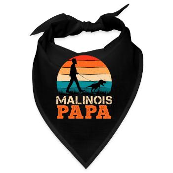 Belgischer Malinois Vater Belgischer Schäferhund - Bandana - Schwarz - Vorne