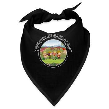 Paläontologie-Hemd, Mesozoikum-Keulen-T-Shirt, Geschenk für - Bandana - Schwarz - Vorne