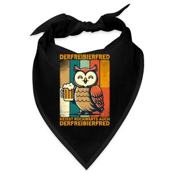 Der Freibier Fred heisst rückwärts Auch Der - Bandana - Schwarz - Vorne