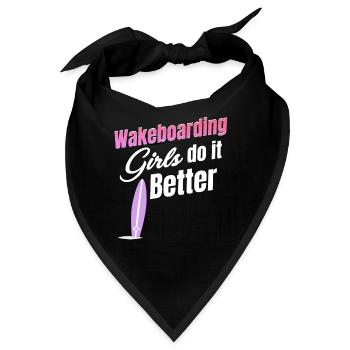 Wakeboard-mädchen Machen Es Besser Wellen - Bandana - Schwarz - Vorne