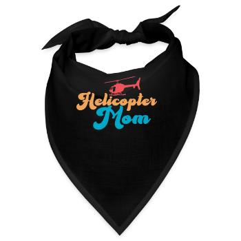 Helikopter Eltern Lustige Helikoptermutter - Bandana - Schwarz - Vorne