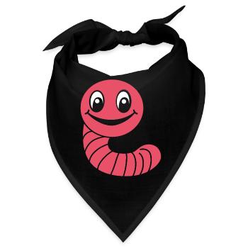 regenwürmer - Bandana - Schwarz - Vorne