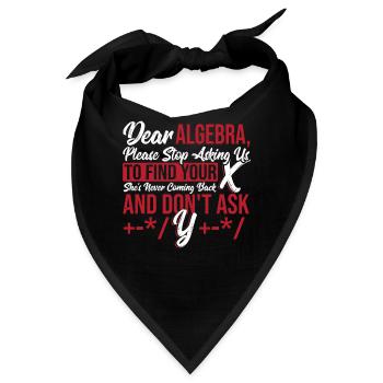 Zahlen Mathelehrer Graph Liebe Algebra Bitte hör - Bandana - Schwarz - Vorne