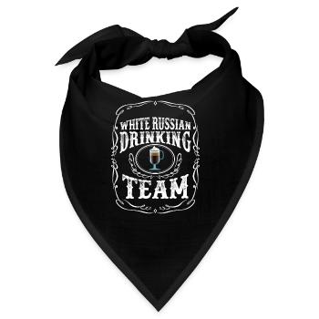 Weißes russisches Trinkteam Cocktail alkoholisch - Bandana - Schwarz - Vorne
