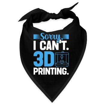 3D Drucker 3D Druck - Bandana - Schwarz - Vorne