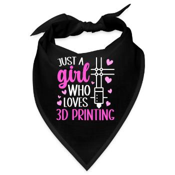 3D Drucker 3D Druck - Bandana - Schwarz - Vorne