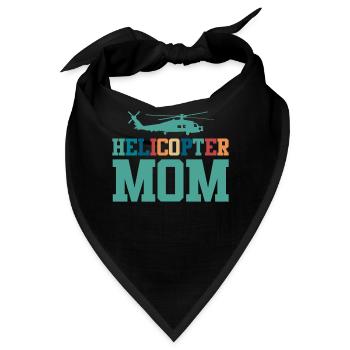 Helikopter Eltern Lustige Helikoptermutter - Bandana - Schwarz - Vorne