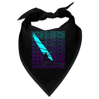 Windsurfen Windsurfer Windsurfen Retro - Bandana - Schwarz - Vorne