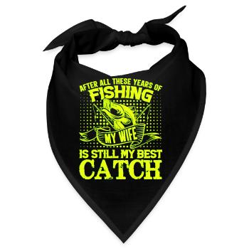 fisch, fisch, angeln, see, meer, angeln, fauna, exotisch - Bandana - Schwarz - Vorne