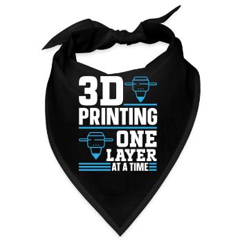 3D Drucker 3D Druck - Bandana - Schwarz - Vorne