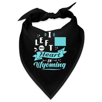Wyoming Souvenir Liebe - Bandana - Schwarz - Vorne