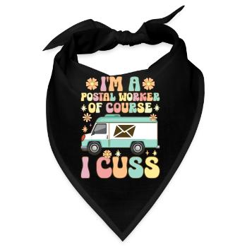 Ich bin ein Postangestellter Ich schimpfe Postdien - Bandana - Schwarz - Vorne