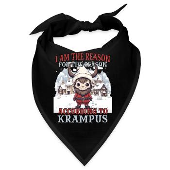 Krampus Kramperl | Krampus Kostüm Weihnachtsmann - Bandana - Schwarz - Vorne