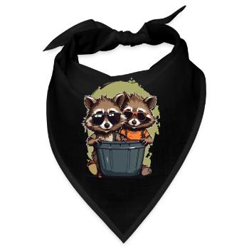 Lustige Freunde Mülltonnen Bewohner Streetwear - Bandana - Schwarz - Vorne