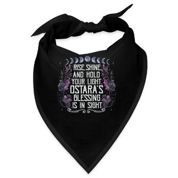 Ostara Hexenmond Eostre Frühling Ostern - Bandana - Schwarz - Vorne