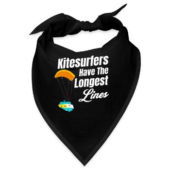 Kitesurfer Haben Das Längste Segelbrett Windiges - Bandana - Schwarz - Vorne