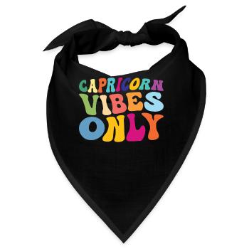 Steinbock-Vibes nur einzigartiger bunter Stil - Bandana - Schwarz - Vorne