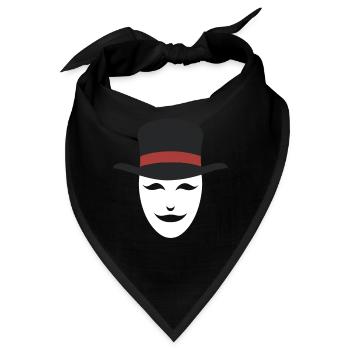 Theater-Masken - Bandana - Schwarz - Vorne