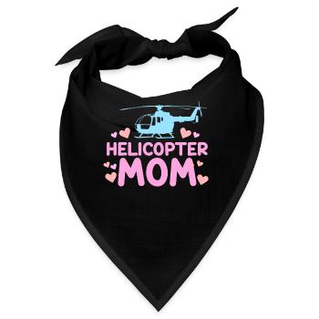 Helikopter Eltern Lustige Helikoptermutter - Bandana - Schwarz - Vorne