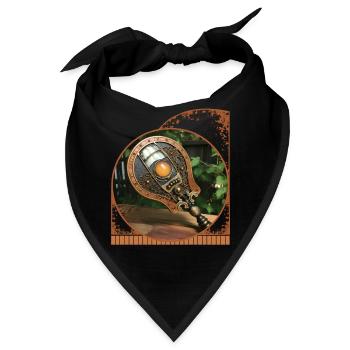 Ein vom Steampunk inspiriertes mechanisches Paddel und mit - Bandana - Schwarz - Vorne