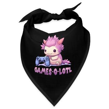 Kawaii Axolotl Gamer T | Anime Gamer T | Axolotl - Bandana - Schwarz - Vorne