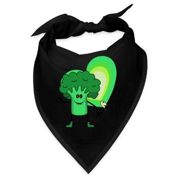 Brokkoli Drogen Kiffen Kiffer Rausch Extase - Bandana - Schwarz - Vorne