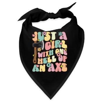 Mädchen mit einer höllischen Axt Axtwerfen Mädchen - Bandana - Schwarz - Vorne
