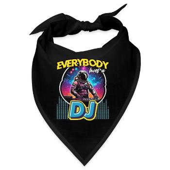 Disc Jockey Everybody Loves DJ Music Disc Jockeys - Bandana - Schwarz - Vorne