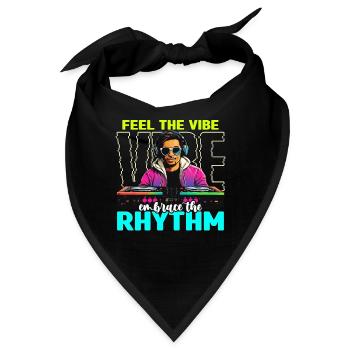 Disc Jockey Feel The Vibe Turntable Disc Jockeys - Bandana - Schwarz - Vorne