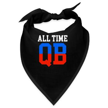 Alle Zeiten Qb Lustiger Quarterback Fußball - Bandana - Schwarz - Vorne