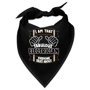 Elektriker Lustiger Spruch Geschenkidee - Bandana - Schwarz - Vorne
