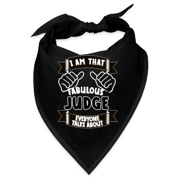 Richter Lustiger Spruch Geschenkidee - Bandana - Schwarz - Vorne