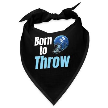 Geboren, Um Quarterback Soccer Kickoff Torwart - Bandana - Schwarz - Vorne