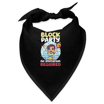 Volleyball-Block-Party! Keine Einladung erforderlich - Bandana - Schwarz - Vorne