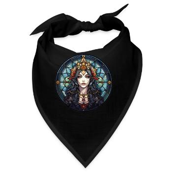 Wiccan Deity Triple Goddess Stained Glass Paganism - Bandana - Schwarz - Vorne