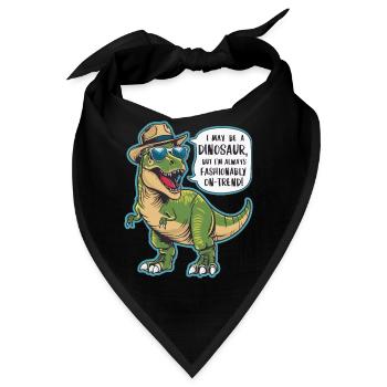 ICH BIN VIELLEICHT EIN DINOSAURIER. MODISCH IM TREND! - Bandana - Schwarz - Vorne