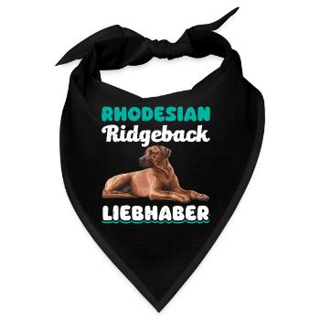 Ridgeback Besitzer RHODESIAN RIDGEBACK LIEBHABER - Bandana - Schwarz - Vorne